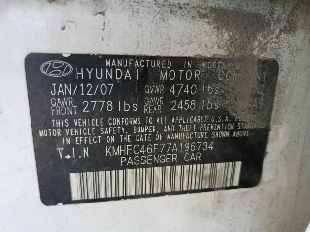 Photo 10 from auction – 2007 HYUNDAI AZERA SE with VIN KMHFC46F77A196734