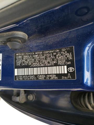 Zdjęcie 10 z aukcji – 2011 TOYOTA PRIUS z VIN JTDKN3DU8B1358470