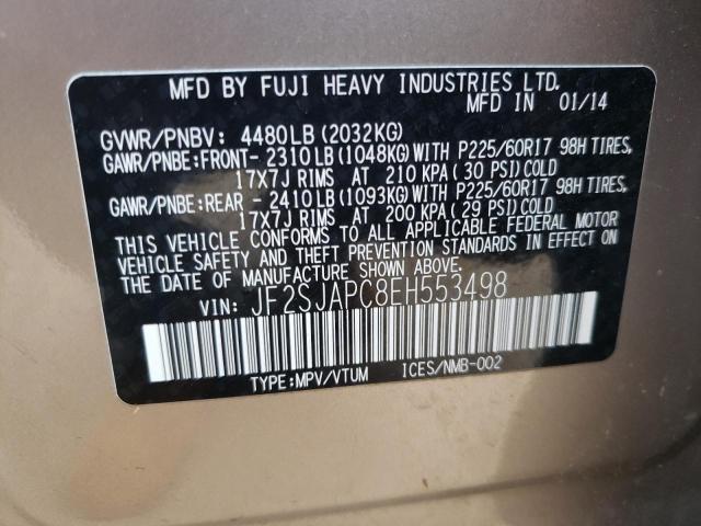 Photo 10 from auction – 2014 SUBARU FORESTER 2 with VIN JF2SJAPC8EH553498