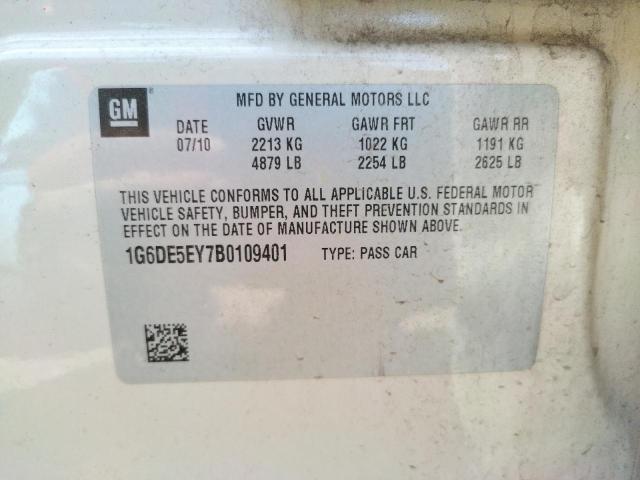 Photo 10 from auction – 2011 CADILLAC CTS LUXURY with VIN 1G6DE5EY7B0109401