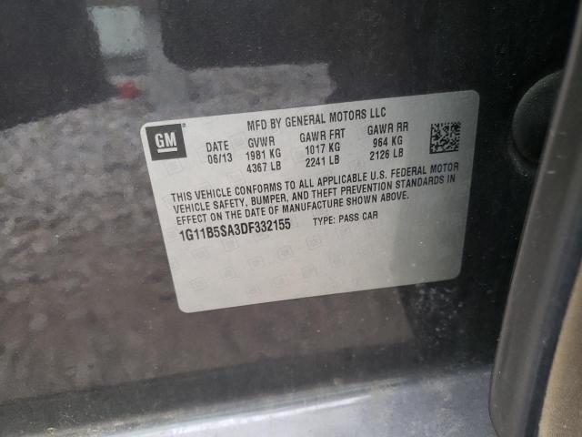 Photo 10 from auction – 2013 CHEVROLET MALIBU LS with VIN 1G11B5SA3DF332155
