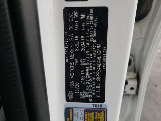 Photo 10 from auction – 2021 KIA FORTE FE with VIN 3KPF24AD4ME306841