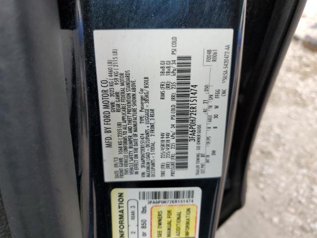 Photo 10 from auction – 2014 FORD FUSION SE with VIN 3FA6P0H72ER151474