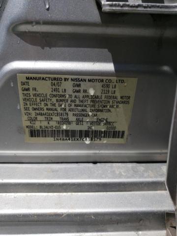 Photo 10 from auction – 2007 NISSAN MAXIMA SE with VIN 1N4BA41EX7C858579