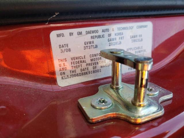 Photo 10 from auction – 2008 SUZUKI FORENZA BA with VIN KL5JD56Z88K918001