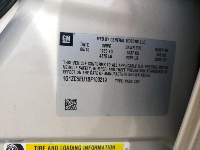 Photo 10 from auction – 2011 CHEVROLET MALIBU 1LT with VIN 1G1ZC5EU1BF100219