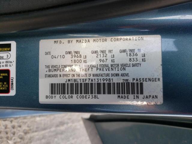 Photo 10 from auction – 2010 MAZDA 3 I with VIN JM1BL1SF7A1319981