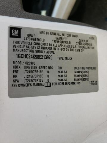 Photo 10 from auction – 2008 CHEVROLET SILVERADO with VIN 1GCHC24K98E213920