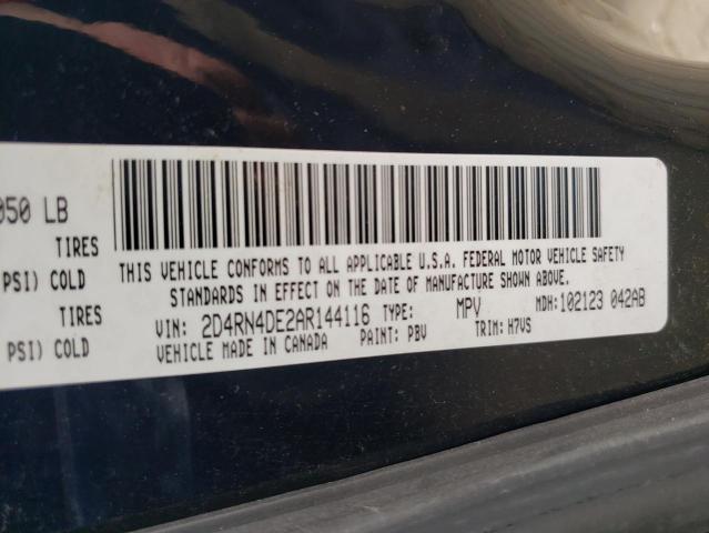 Photo 10 from auction – 2010 DODGE GRAND CARA with VIN 2D4RN4DE2AR144116