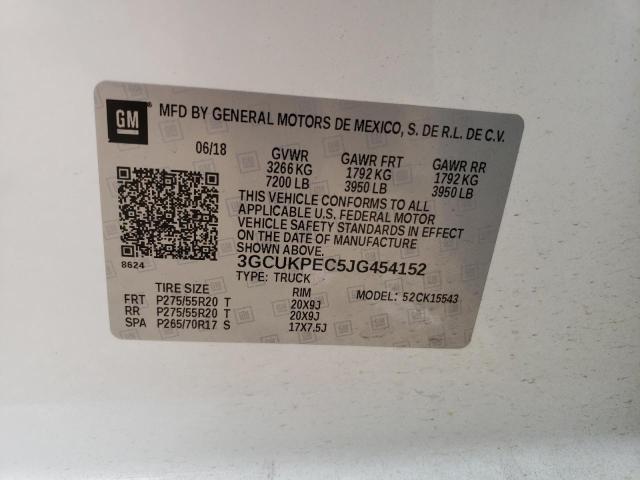 Photo 10 from auction – 2018 CHEVROLET SILVERADO with VIN 3GCUKPEC5JG454152