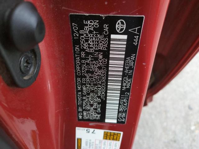 Photo 10 from auction – 2008 TOYOTA PRIUS with VIN JTDKB20UX83357102