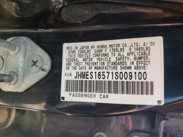 Photo 10 from auction – 2001 HONDA CIVIC LX with VIN JHMES16571S009100