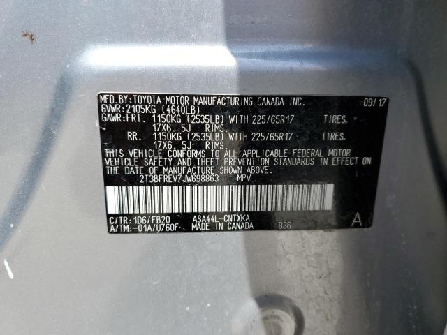 Photo 10 from auction – 2018 TOYOTA RAV4 LE with VIN 2T3BFREV7JW698863