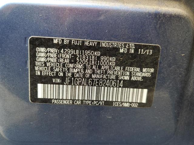 Photo 10 from auction – 2014 SUBARU IMPREZA SP with VIN JF1GPAL67E8240614