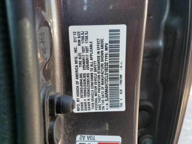 Photo 10 from auction – 2012 HONDA CR-V EXL with VIN 5J6RM4H72CL019232