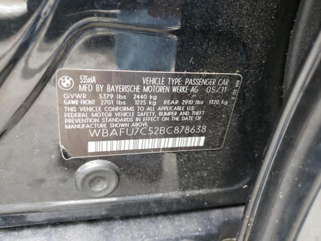 Photo 10 from auction – 2011 BMW 535 XI with VIN WBAFU7C52BC878638