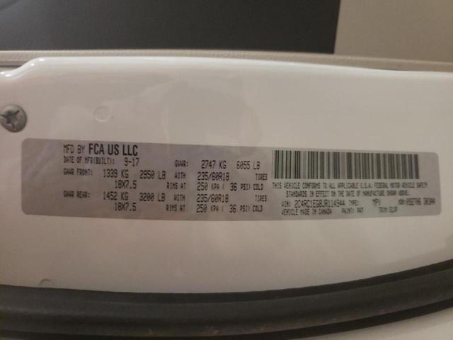 Photo 10 from auction – 2018 CHRYSLER PACIFICA T with VIN 2C4RC1EG8JR114944