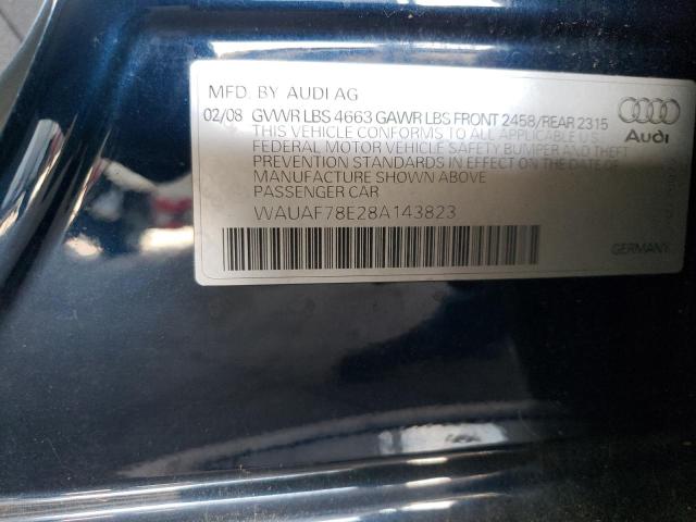 Photo 10 from auction – 2008 AUDI A4 2.0T with VIN WAUAF78E28A143823