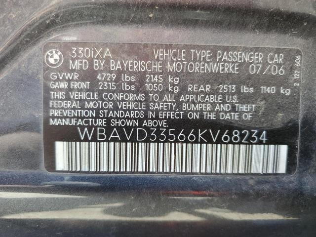Photo 10 from auction – 2006 BMW 3 SERIES with VIN WBAVD33566KV68234