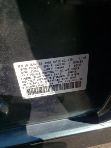 Photo 10 from auction – 2006 ACURA TSX with VIN JH4CL96846C001986