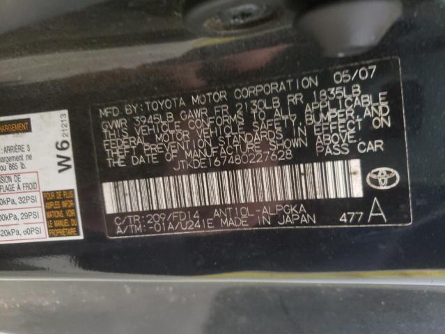 Photo 10 from auction – 2008 TOYOTA SCION TC with VIN JTKDE167480227628