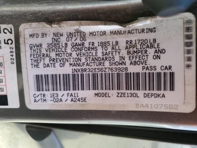 Photo 10 from auction – 2006 TOYOTA COROLLA CE with VIN 1NXBR32E56Z763928
