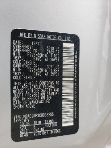 Photo 10 from auction – 2012 NISSAN QUEST S with VIN JN8AE2KP3C9038256