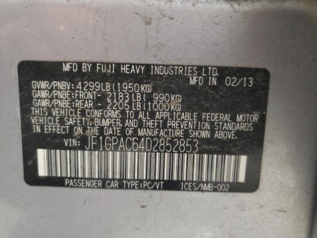 Photo 10 from auction – 2013 SUBARU IMPREZA PR with VIN JF1GPAC64D2852853