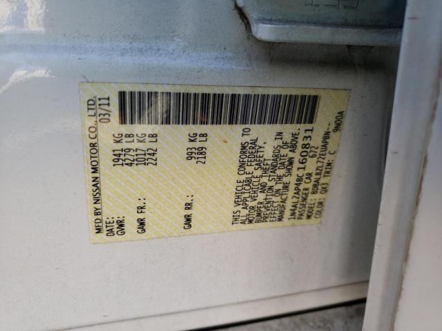 Photo 10 from auction – 2011 NISSAN ALTIMA BAS with VIN 1N4AL2AP4BC160831