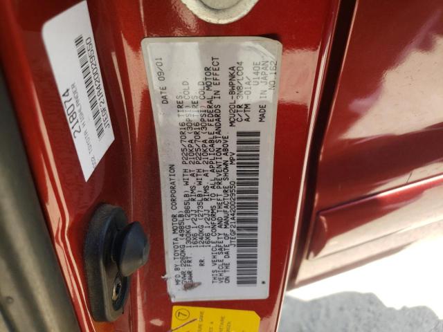 Photo 10 from auction – 2002 TOYOTA HIGHLANDER with VIN JTEGF21A420029550