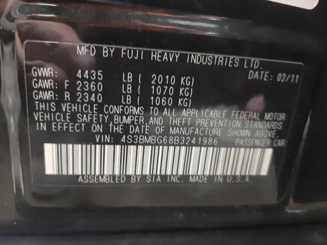 Photo 10 from auction – 2011 SUBARU LEGACY 2.5 with VIN 4S3BMBG68B3241986