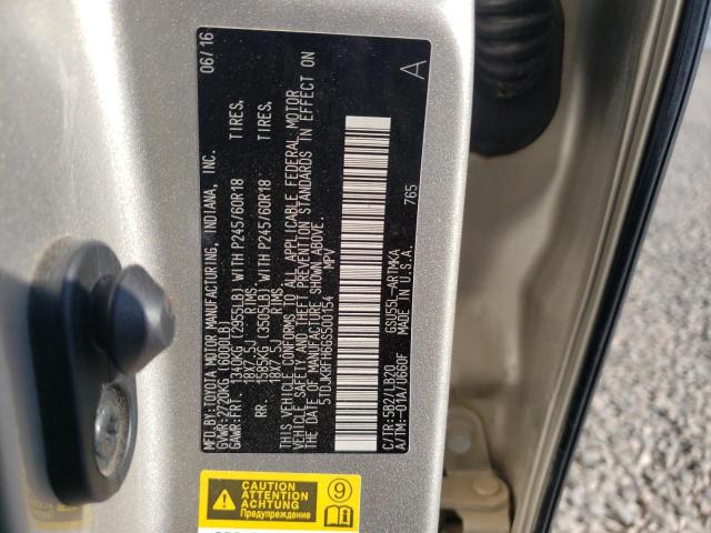 Photo 10 from auction – 2016 TOYOTA HIGHLANDER with VIN 5TDJKRFH6GS500154
