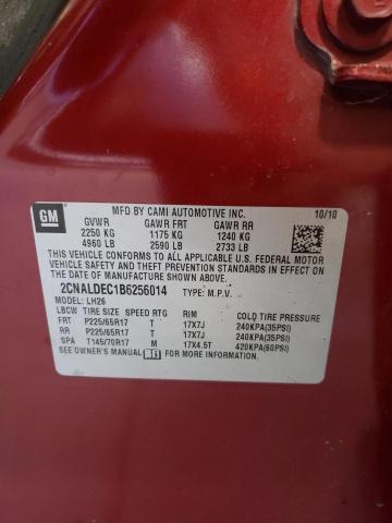 Photo 10 from auction – 2011 CHEVROLET EQUINOX LT with VIN 2CNALDEC1B6256014