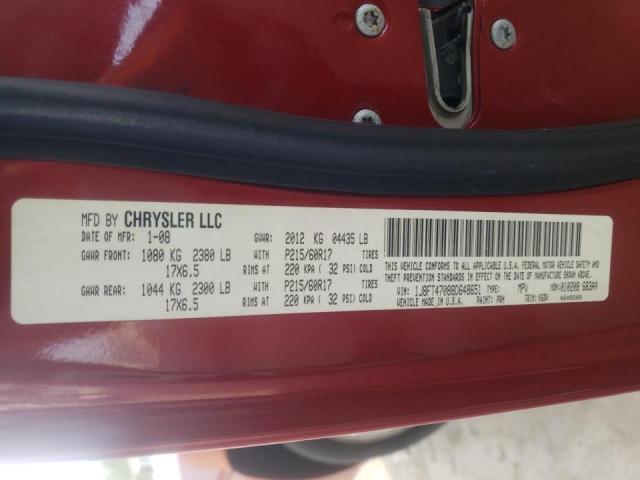 Photo 10 from auction – 2008 JEEP COMPASS SP with VIN 1J8FT47088D648651