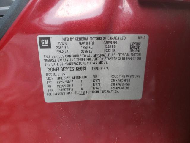 Photo 10 from auction – 2014 CHEVROLET EQUINOX LT with VIN 2GNFLBE38E6165008