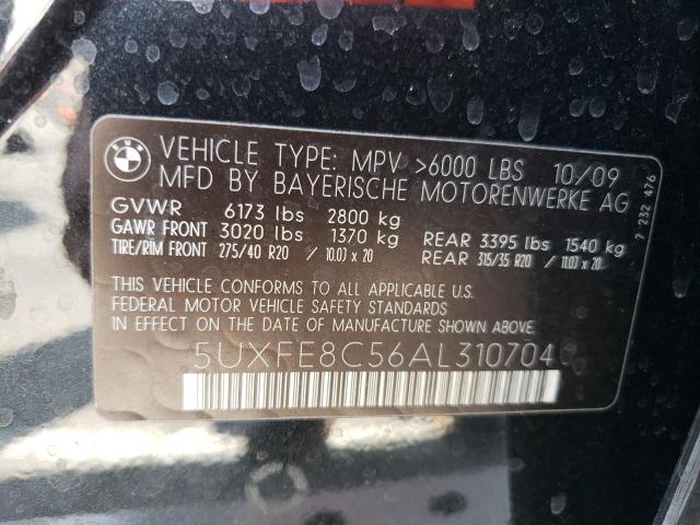 Photo 10 from auction – 2010 BMW X5 XDRIVE4 with VIN 5UXFE8C56AL310704