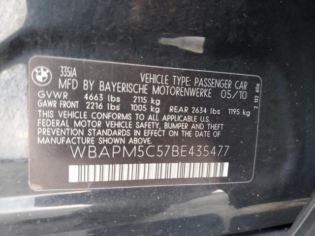 Photo 10 from auction – 2011 BMW 335 I with VIN WBAPM5C57BE435477