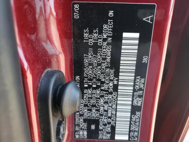 Photo 10 from auction – 2008 TOYOTA 4RUNNER SR with VIN JTEZU14R18K022420