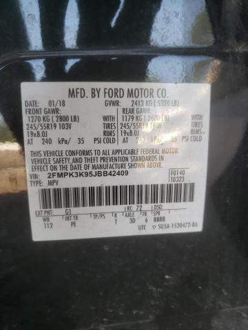 Photo 10 from auction – 2018 FORD EDGE TITAN with VIN 2FMPK3K95JBB42409