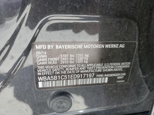 Photo 10 from auction – 2014 BMW 535 I with VIN WBA5B1C51ED917197