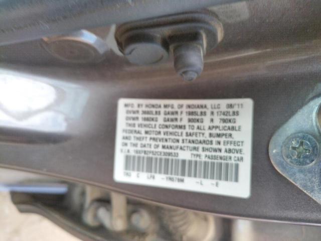 Photo 10 from auction – 2012 HONDA CIVIC LX with VIN 19XFB2F52CE309533