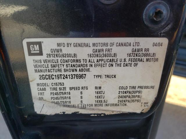 Photo 10 from auction – 2004 CHEVROLET SILVERADO with VIN 2GCEC19T241376967