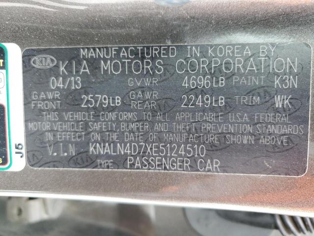 Photo 10 from auction – 2014 KIA CADENZA PR with VIN KNALN4D7XE5124510
