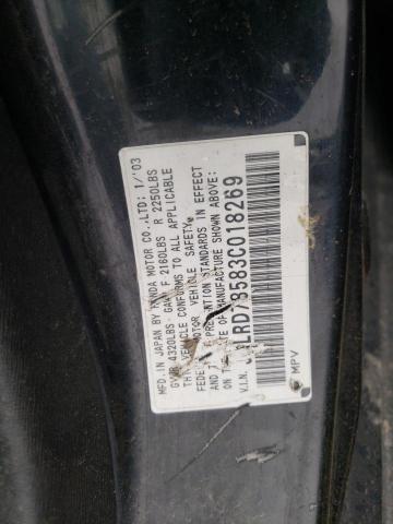 Photo 10 from auction – 2003 HONDA CR-V LX with VIN JHLRD78583C018269