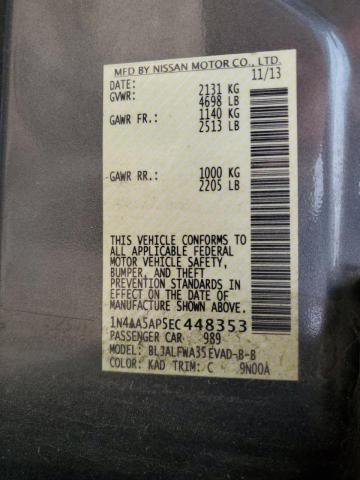 Photo 10 from auction – 2014 NISSAN MAXIMA S with VIN 1N4AA5AP5EC448353