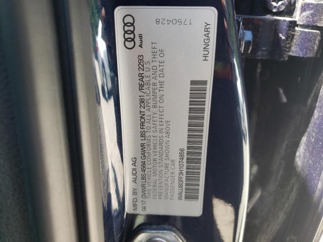 Photo 10 from auction – 2017 AUDI A3 PREMIUM with VIN WAUJ8GFF3H1074856