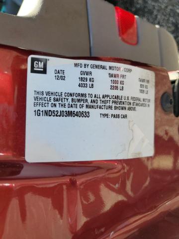 Photo 10 from auction – 2003 CHEVROLET MALIBU with VIN 1G1ND52J03M640633