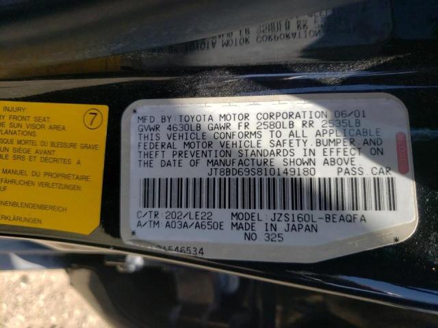 Photo 10 from auction – 2001 LEXUS GS 300 with VIN JT8BD69S810149180