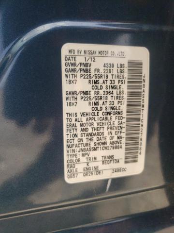 Photo 10 from auction – 2012 NISSAN ROGUE S with VIN JN8AS5MT1CW279884