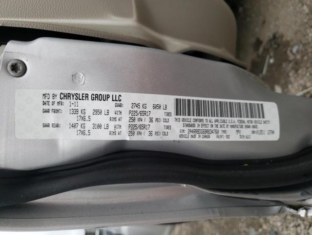 Photo 10 from auction – 2011 CHRYSLER TOWN & COU with VIN 2A4RR8DG6BR634760